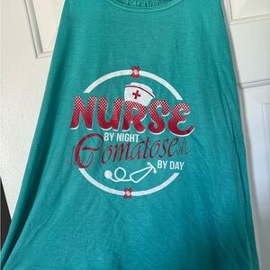 Funny night nurse tank top